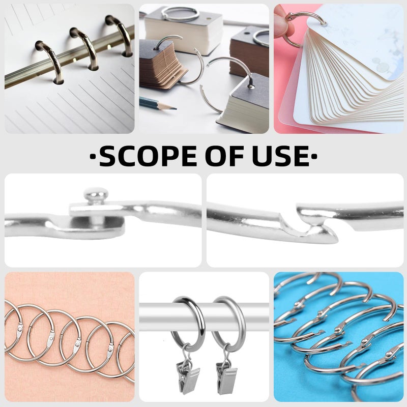 Clipco Book Rings Large 2-Inch Nickel Plated (50-Pack) - Image 5
